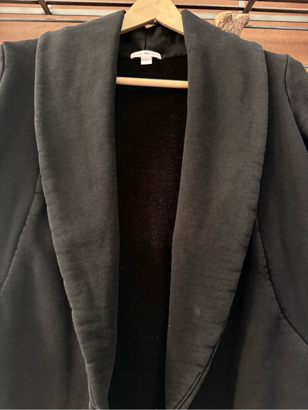 James Perse Black Shawl Collar Blazer